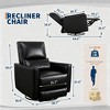 Recliner Chair, 360° Swivel Rocker Glider Nursery Chair with Padded Armrest and Deep Seat, PU Leather Upholstered Reclining Sofa Chair for Bedroom - 2 of 4