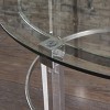 Elowen Modern Round Coffee Table Clear - Christopher Knight Home: Acrylic, Tempered Glass, Iron Frame, for Living Room - 3 of 4