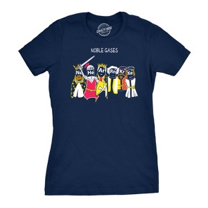 Womens Noble Gases Science T Shirt Funny Nerdy Tee for Geeks Cool Graphic - Crazy Dog Women's T Shirt - 1 of 4