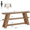 Tribesigns 70.9" Long Console Table with Storage, 3-Tier Wood Sofa Table Behind Couch, Farmhouse Foyer Table for Entryway, Living Room, Hallway - 3 of 4