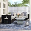 LuxenHome Modern Light Gray MgO Round Coffee Table - 4 of 4