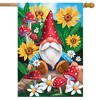 Gnome And Garden Summer House Flag Humor Floral 28" x 40" Briarwood Lane - 2 of 4