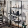 Nordlys 4-Tier Metal and Wood Bookshelf Industrial Style Living Room - 2 of 4