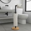 Evideco French Home Goods Freestanding Toilet Paper Holder Stand with Bamboo Base - 2 of 4