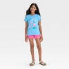 Girls' Short Sleeve Underwater Graphic T-Shirt - Cat & Jack™ Sky Blue - 4 of 4