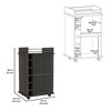 Vynxaria 37-Inch Bar Serving Carts, Mobile Beverage Station with Wine Cubbies, Carbon Espresso Finish - 4 of 4