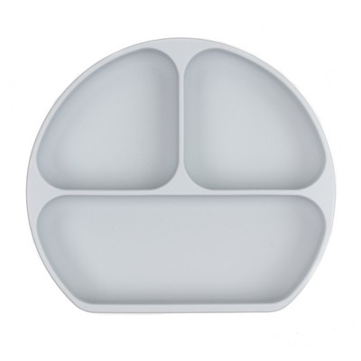 Bumkins Silicone Grip Dish - Gray