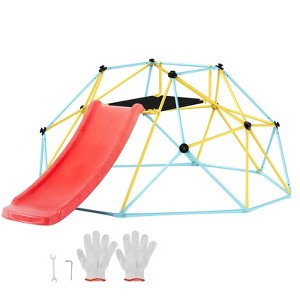 8FT Dome Climber with Slide for Kids, Steel Outdoor Jungle Gym with Safety Handles, ASTM/CPC Certified Playset for Ages 3–9 - 1 of 4