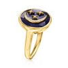 Ross-Simons 13.00 Carat Sapphire Celestial Ring With Diamonds in 18kt Gold Over Sterling - 3 of 4