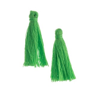 John Bead 1in Grass Green Cotton Tassels Ornament for DIY Crafts Party Decorations, 20pcs - 1 of 4