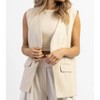 Women's LACI LEATHER HALTER CROP AND VEST SET - CRESCENT - 2 of 4