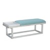 Lemire Modern Storage Upholstered Bench with Tray White Wash & Teal - Powell: Entryway Seating, 300lb Capacity - 2 of 4