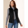 INSPIRE CHIC Women's Buttoned Sleeveless Faux Suede Utility Vest with Cargo Pocket - 3 of 4