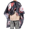 Unique Bargains Stripe Pattern Hairdressing Cape 60.63"x55.12" Black Red 1 Pc - 2 of 4
