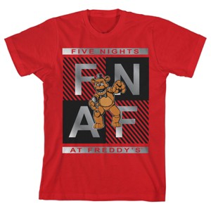 Five Nights at Freddy's Freddy Fazbear Boy's Red T-shirt - 1 of 1