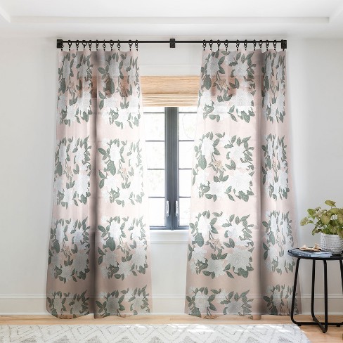 Sewzinski Gardenias Single Panel Sheer Window Curtain - Society6 : Target