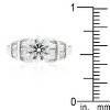 Slickblue Tapered Baguette Engagement Ring for Women, 4.33 Ct Clear Cubic Zirconia, Rhodium Plated, Sizes 5-10 - image 4 of 4