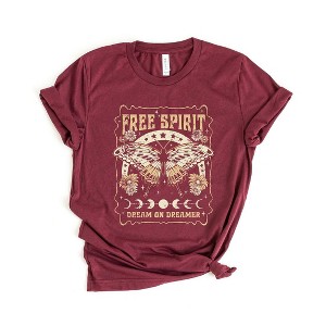Simply Sage Market Women's Free Spirit Butterfly Short Sleeve Graphic Tee - 1 of 3