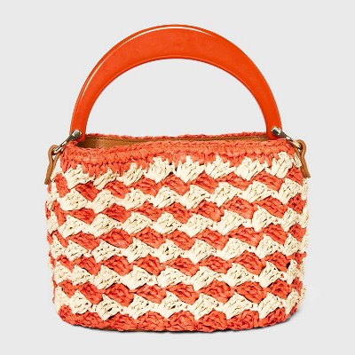 Bucket Bag, Shamballa Pattern Julie Bag, store Orange & Red Sunset, Drawstring Bag