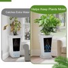 TUYOHW Set of 2 Tall Planters for Plants, 24" Tapered Tall Planters with Tray for Porch, Patio, Backyard, Large Planters for Outdoor Indoor Plants - 3 of 4