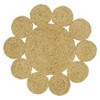 Saro Lifestyle Round Table Mats with Jute Design (Set of 4), Beige - 2 of 4