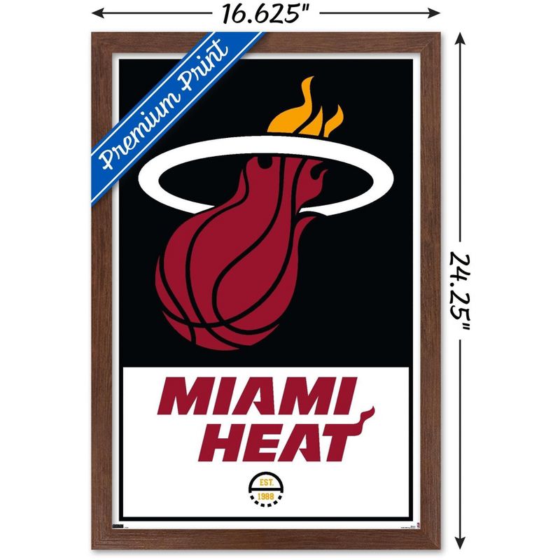 Trends International NBA Miami Heat - Logo 21 Framed Wall Poster Prints, 3 of 7