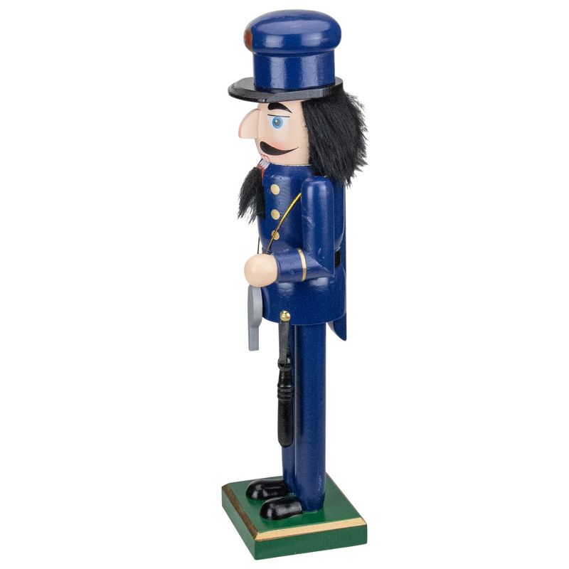 Northlight 14" Blue and Black Wooden Police Officer Christmas Nutcracker, 4 of 6