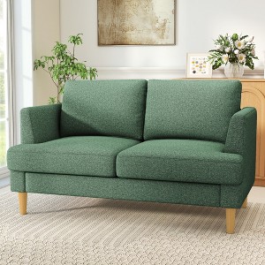 GYIIYUO Loveseat Sofa 56", Upholstered Small Couches for Small Spaces, Mid Century Love Seat Couches for Living Room - 1 of 4