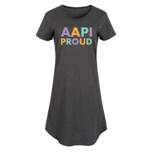 Women's - Instant Message - AAPI Proud Graphic T-shirt Dress - 1 of 4