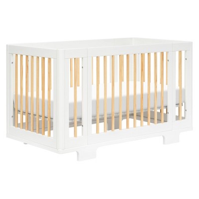 Yuzu White and Natural 8-in-1 Convertible Crib with All-Stages Conversion Kits