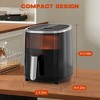 WHALL Air Fryer, 4QT Touchscreen Air Fryers with View Window, Air Fry, Bake, Broil, Dehydrate, Roast, Reheat, 12 Presets, Less Oil - 4 of 4