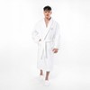 Linum Home Textiles 100% Turkish Cotton Personalized Unisex Anovia Velour Bathrobe - Gold Linum Font - 4 of 4