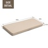 Pellebant Water-Resistant Patio Bench Cushion - With Ties Durable Thickened Memory Foam for Loveseat Couch Porch Swing - 2 of 4