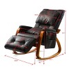 PU Leather Massage Rocking Chair Recliner,5-Position Adjustable Lounger with Leg Rest for Living Room Nursery Home-Baofuwish - 4 of 4