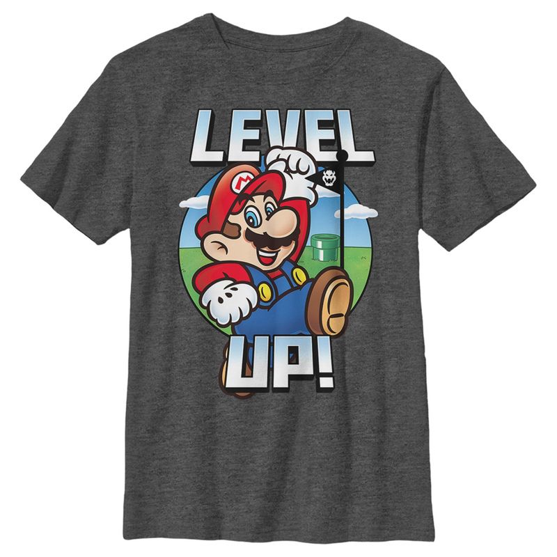 Boy's Nintendo Super Mario Level Up T-Shirt, 1 of 6