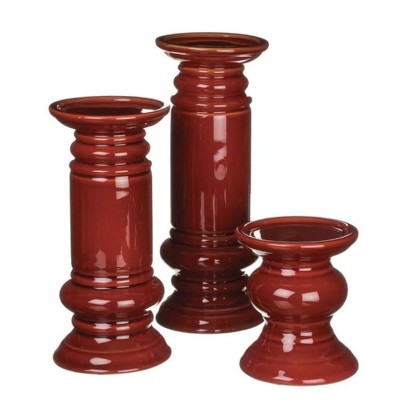 red candle holders