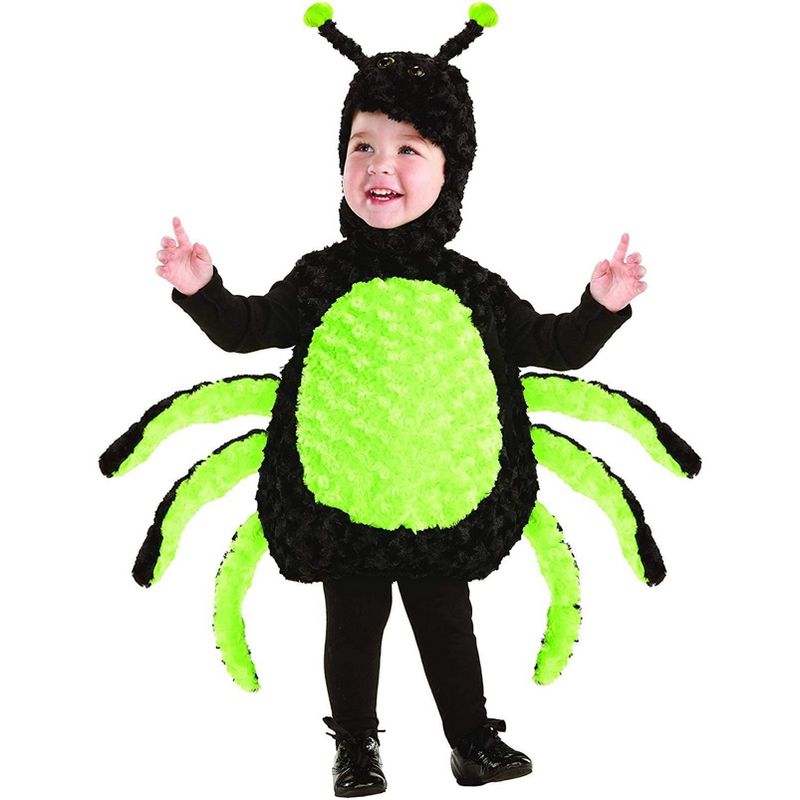 Underwraps Costumes Black Spider Belly Babies Toddler Costume, 1 of 2