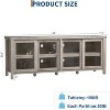 65 Inch TV Stand, Entertainment Center with Storage and 4 Sliding Glass Doors, Mid-Century Modern Media TV Console Table for Living Room - 2 of 4