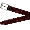 CTM Big & Tall Leather Croc Print Dress Belt with Clamp On Buckle - 4 of 4