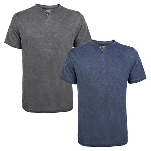 Men’s 2-Pack Modal Blend Short Sleeve Henley V-Neck Shirt (2-Pack) - 1 of 2