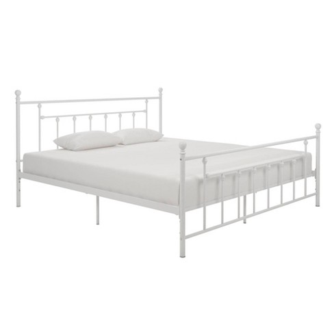 King Milan Metal Bed White - Room & Joy : Target