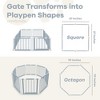 Baby Playpen & Baby Gate for Toddler and Babies, Foldable Wooden Large Shape Playpen with Locking Gate by Comfy Cubs - 4 of 4