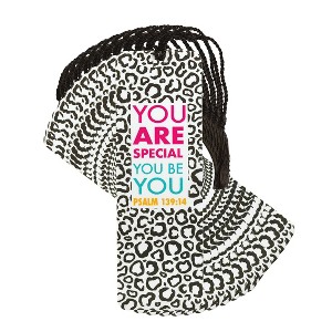 Dicksons You are Special to Be You Animal Print Black 6 inch Paper Tussled Bookmark Pack of 12 - 1 of 4