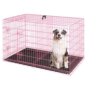 BestMassage 24/30/36/42/48 Inch Dog Crate Dog Cage Dog Kennel with Double Door Removable Tray & Handle Indoor Outdoor Pet Crate - 1 of 4