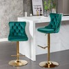 45.6"Golden Swivel Velvet Barstools Adjusatble Seat,Beige - 2 of 4