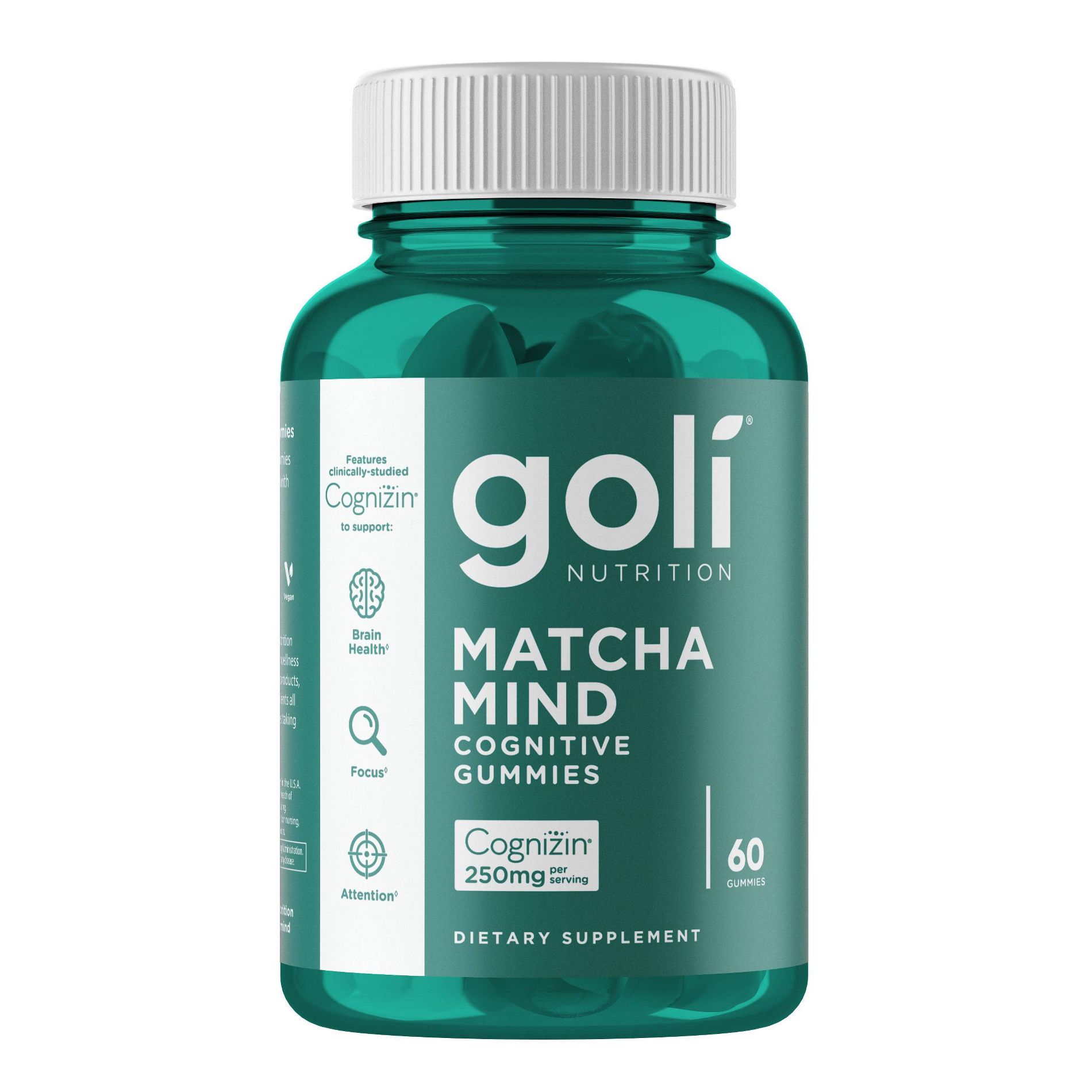 Goli Nutrition Matcha Mind Cognitive Vegan Gummies - 60ct