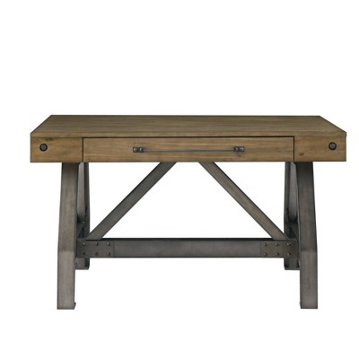 Lancaster Desk Oak/Silver