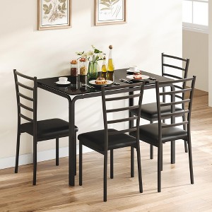 5-Piece Dining Table Set with 4 Chairs Set - 1 of 4