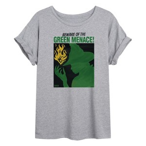 Women's - Wicked - Elphaba Green Menace Oversized Graphic T-Shirt - 1 of 4