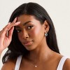 EVRY JEWELS WATERPROOF Gold or Silver Plated Stainless Steel Chunky Dome Hoop Earrings - 2 of 3